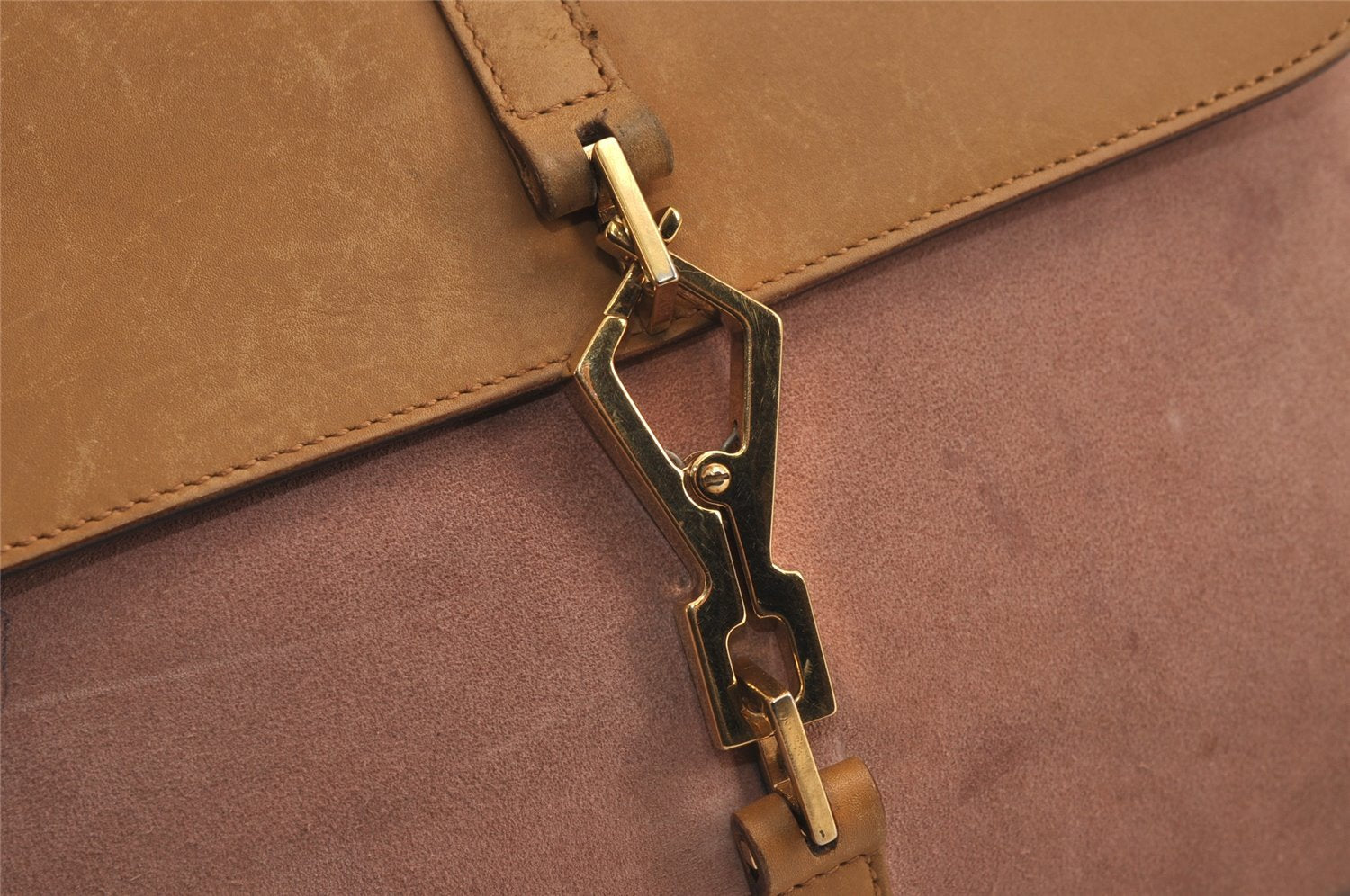 Authentic GUCCI Bamboo Kandinsky Shoulder Bag Suede Leather 0014096 Pink 8006J