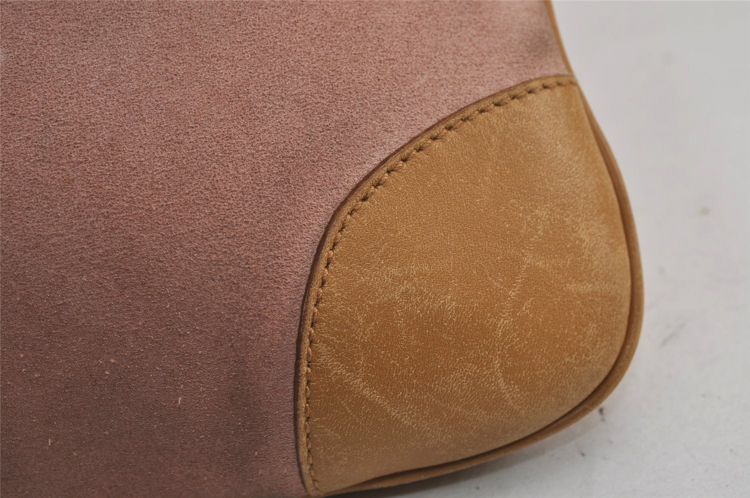 Authentic GUCCI Bamboo Kandinsky Shoulder Bag Suede Leather 0014096 Pink 8006J