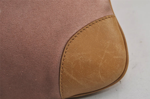 Authentic GUCCI Bamboo Kandinsky Shoulder Bag Suede Leather 0014096 Pink 8006J