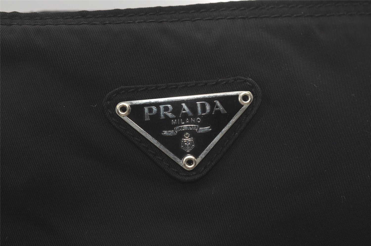 Authentic PRADA Nylon Tessuto Leather Shoulder Cross Body Bag Black 8007I