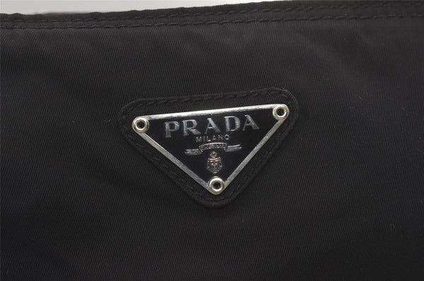 Authentic PRADA Nylon Tessuto Leather Shoulder Cross Body Bag Black 8007I