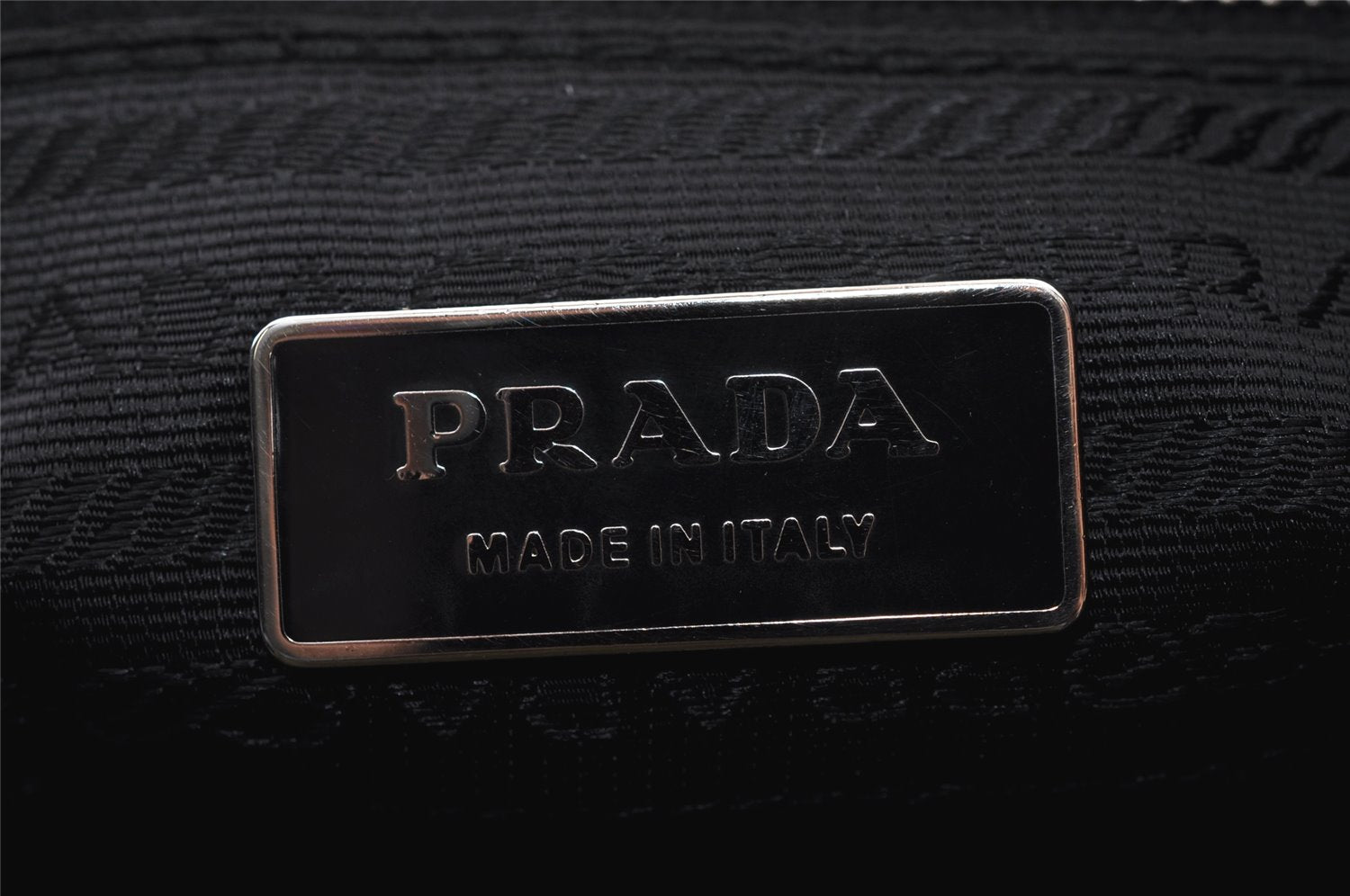 Authentic PRADA Vintage Leather Nappa Shoulder Hand Bag Purse Black 8007J