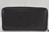 Authentic GUCCI Guccissima GG Leather Long Wallet Purse 112724 Black 8008J