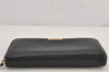 Authentic GUCCI Guccissima GG Leather Long Wallet Purse 112724 Black 8008J