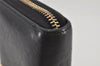 Authentic GUCCI Guccissima GG Leather Long Wallet Purse 112724 Black 8008J