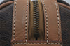 Authentic CELINE Macadam Blason Pattern Hand Boston Bag PVC Leather Brown 8009I