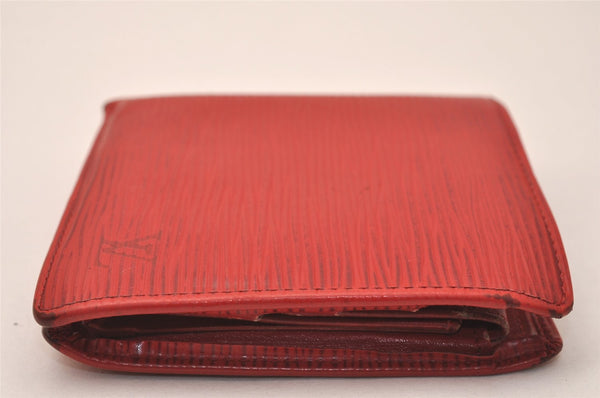 Authentic Louis Vuitton Epi Portefeuille Marco Bifold Wallet Red M63547 LV 8009J