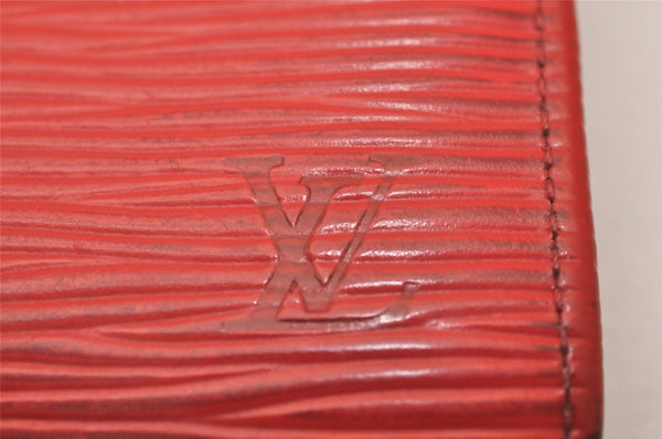 Authentic Louis Vuitton Epi Portefeuille Marco Bifold Wallet Red M63547 LV 8009J