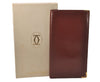 Authentic Cartier Must de Cartier Long Wallet Leather Bordeaux Red Box 8010J