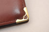 Authentic Cartier Must de Cartier Long Wallet Leather Bordeaux Red Box 8010J