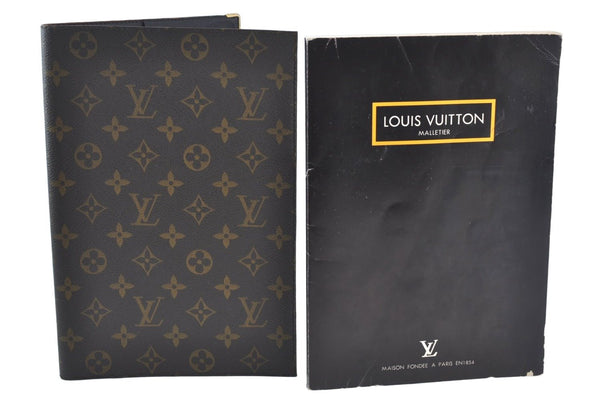 Authentic Louis Vuitton Monogram Agenda Bureau Note Book Cover Old Model 8011J