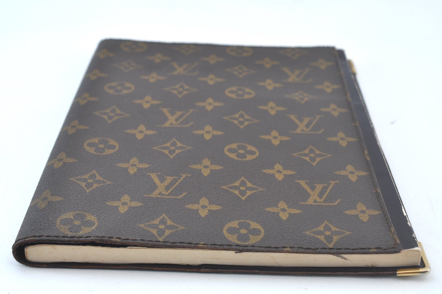 Authentic Louis Vuitton Monogram Agenda Bureau Note Book Cover Old Model 8011J