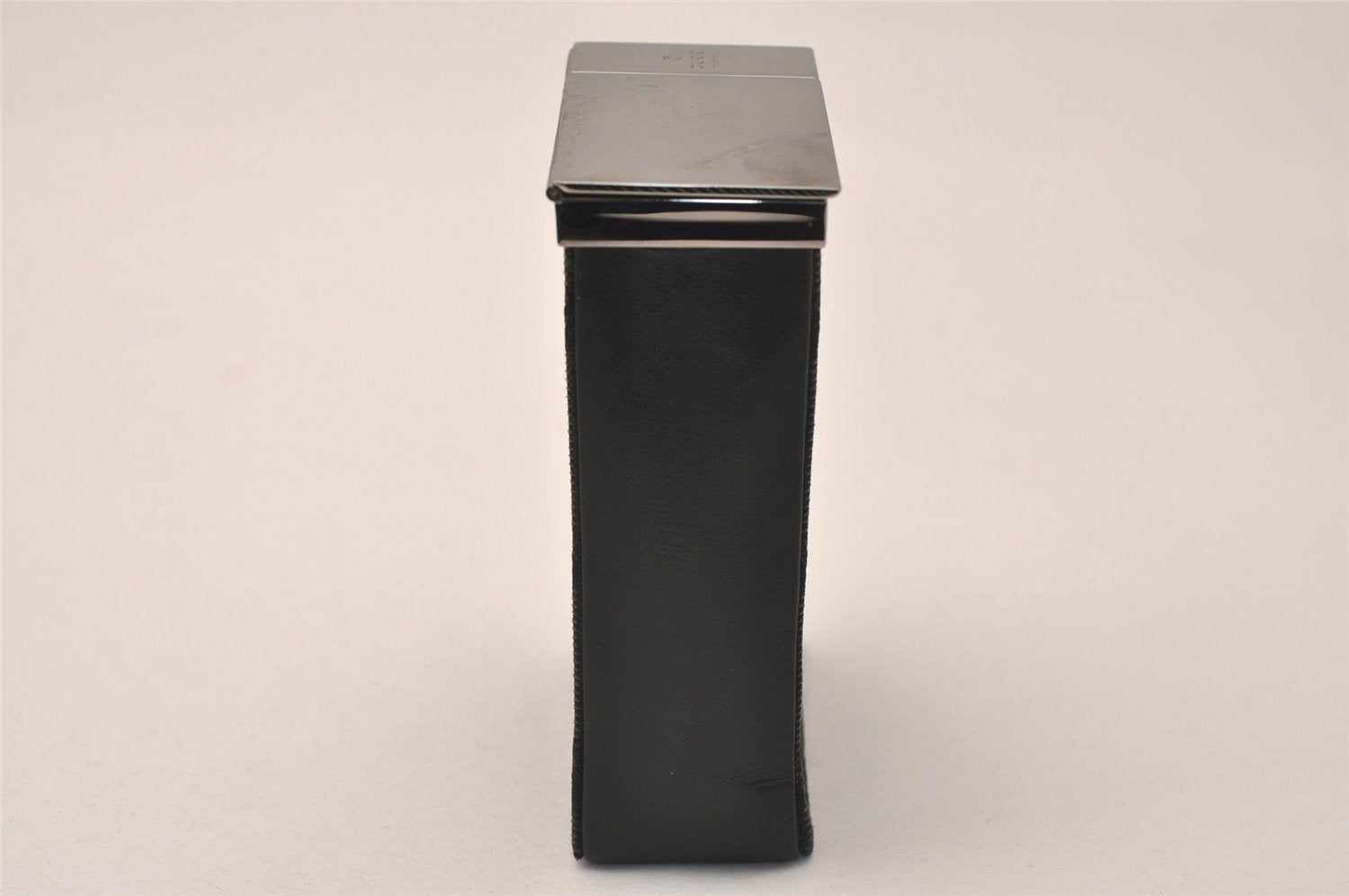 Authentic GUCCI Vintage Cigarette Case GG Canvas Leather Black 8012J