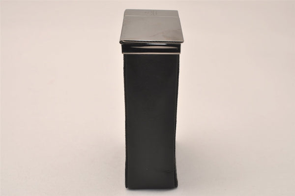 Authentic GUCCI Vintage Cigarette Case GG Canvas Leather Black 8012J