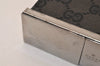 Authentic GUCCI Vintage Cigarette Case GG Canvas Leather Black 8012J