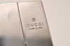 Authentic GUCCI Vintage Cigarette Case GG Canvas Leather Black 8012J