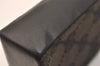 Authentic GUCCI Vintage Cigarette Case GG Canvas Leather Black 8012J