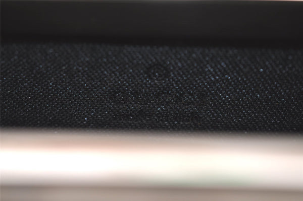 Authentic GUCCI Vintage Cigarette Case GG Canvas Leather Black 8012J