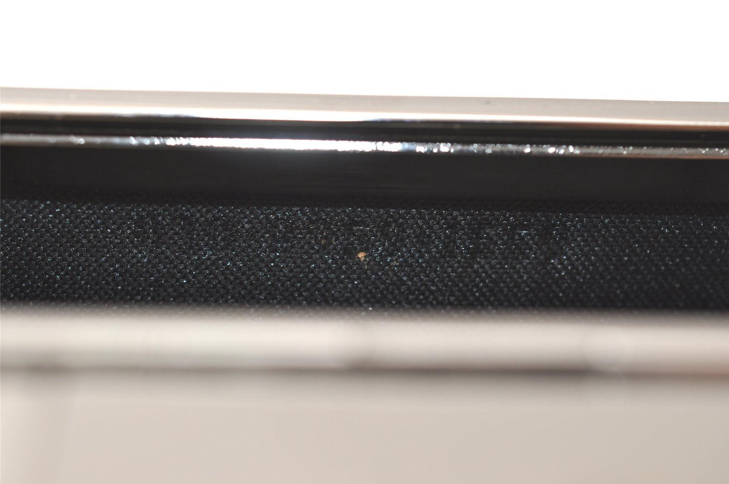 Authentic GUCCI Vintage Cigarette Case GG Canvas Leather Black 8012J