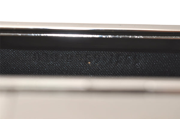 Authentic GUCCI Vintage Cigarette Case GG Canvas Leather Black 8012J