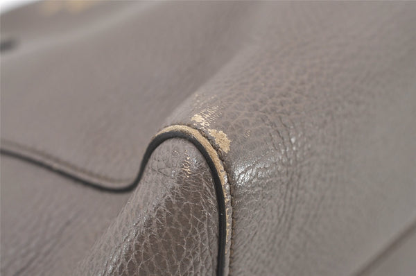 Authentic GUCCI Swing Large Shoulder Tote Bag Leather 354397 Brown 8013J