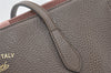 Authentic GUCCI Swing Large Shoulder Tote Bag Leather 354397 Brown 8013J
