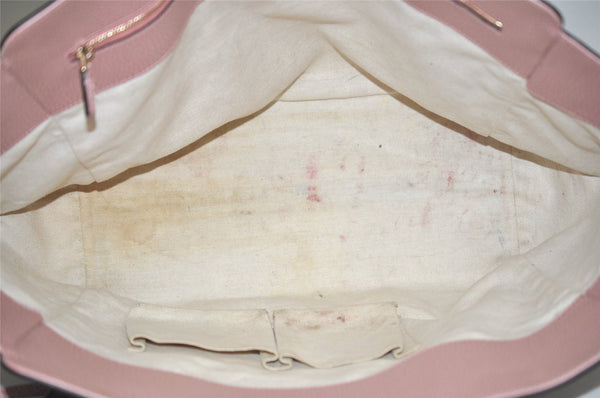 Authentic GUCCI Swing Large Shoulder Tote Bag Leather 354397 Brown 8013J