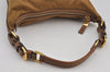 Authentic PRADA Nylon Tessuto Leather Shoulder Hand Bag Purse Brown 8014J