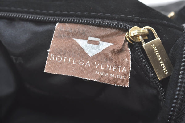 Authentic BOTTEGA VENETA Intrecciato Vintage Leather Shoulder Bag Black 8015I