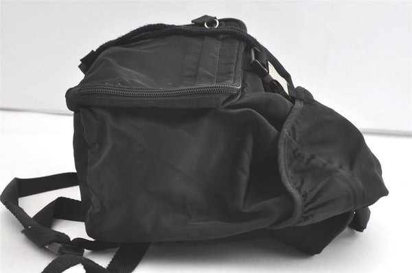 Authentic PRADA Vintage Nylon Tessuto Drawstring Backpack Black 8015J