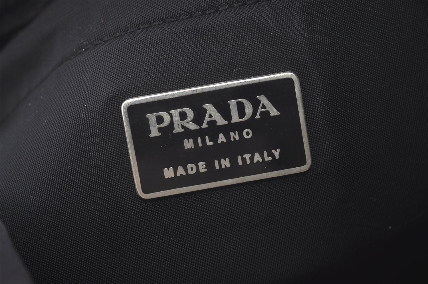 Authentic PRADA Vintage Nylon Tessuto Drawstring Backpack Black 8015J