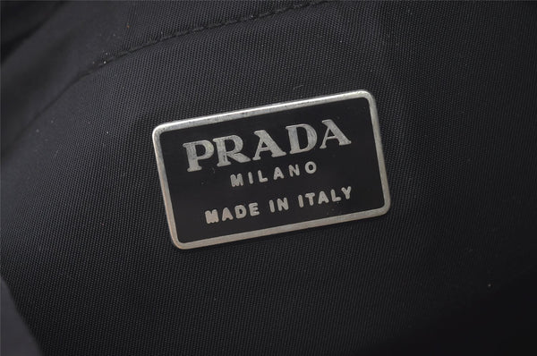 Authentic PRADA Vintage Nylon Tessuto Drawstring Backpack Black 8015J