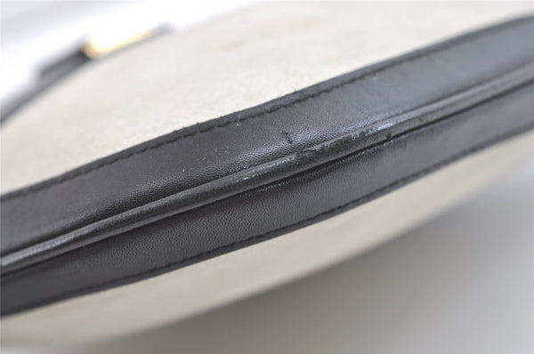 Authentic GUCCI Vintage Shoulder Bag Suede Leather 0014129 Light Gray 8016J