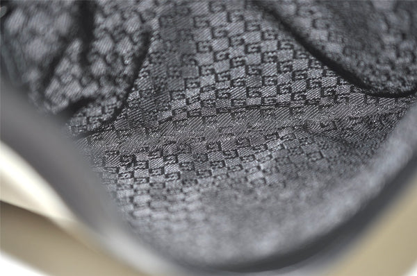 Authentic GUCCI Vintage Shoulder Bag Suede Leather 0014129 Light Gray 8016J