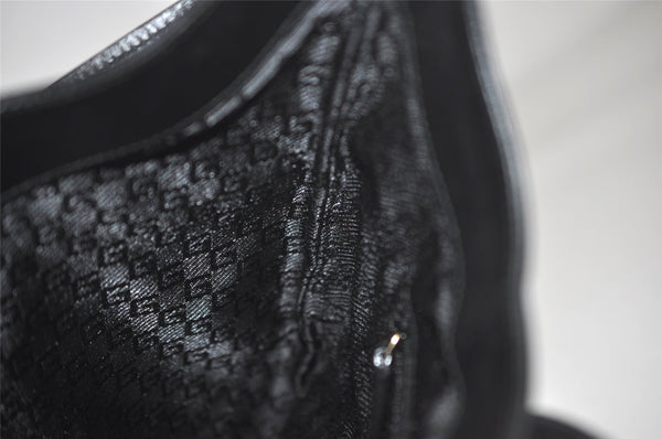 Authentic GUCCI Vintage Shoulder Bag Suede Leather 0014129 Light Gray 8016J