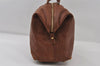 Authentic YVES SAINT LAURENT Easy Boston Bag Leather 208314 Brown 8018I