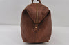 Authentic YVES SAINT LAURENT Easy Boston Bag Leather 208314 Brown 8018I