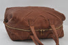 Authentic YVES SAINT LAURENT Easy Boston Bag Leather 208314 Brown 8018I