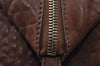 Authentic YVES SAINT LAURENT Easy Boston Bag Leather 208314 Brown 8018I