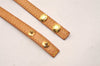 Auth Louis Vuitton Leather Shoulder Strap For Pochette Twin Beige 52.4" LV 8018J