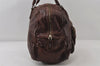 Authentic PRADA Vintage Leather Nappa Hand Boston Bag Brown 8019I