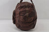 Authentic PRADA Vintage Leather Nappa Hand Boston Bag Brown 8019I