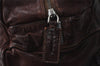 Authentic PRADA Vintage Leather Nappa Hand Boston Bag Brown 8019I