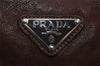 Authentic PRADA Vintage Leather Nappa Hand Boston Bag Brown 8019I