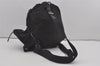 Authentic PRADA Nylon Tessuto Leather Drawstring Backpack Purse Black 8020I