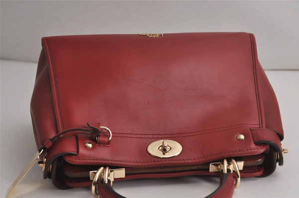 Authentic COACH Vintage 2Way Shoulder Hand Bag Purse Leather Red 8020J