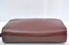 Authentic Cartier Must de Cartier Clutch Bag Purse Leather Bordeaux Red 8021H