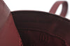 Authentic Cartier Must de Cartier Clutch Bag Purse Leather Bordeaux Red 8021H