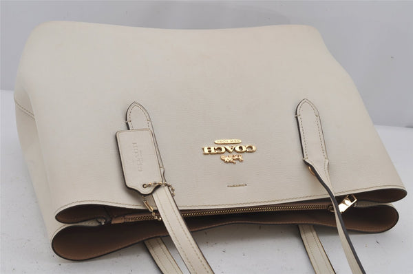 Authentic COACH Vintage 2Way Shoulder Hand Bag Leather F48733 White 8021J