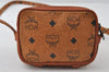Authentic MCM Visetos Leather Vintage Shoulder Cross Body Bag Purse Brown 8022I